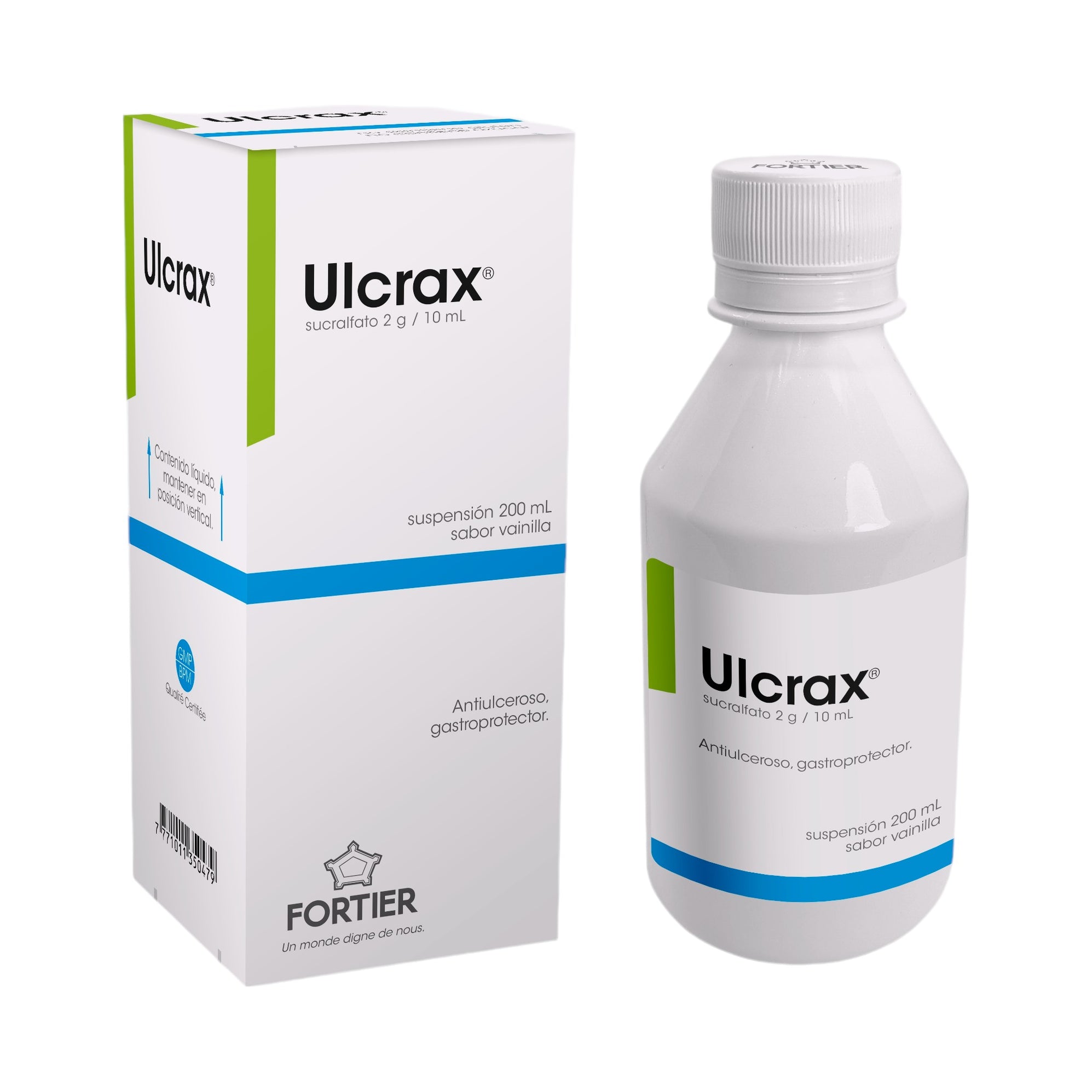 Ulcrax 1G/5Ml Suspensión Sabor Vainilla Sucralfato X 200Ml— Farmacorp