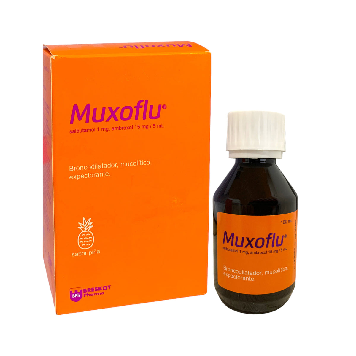 Muxoflu Jarabe Salbutamol/Ambroxol X 100Ml— Farmacorp