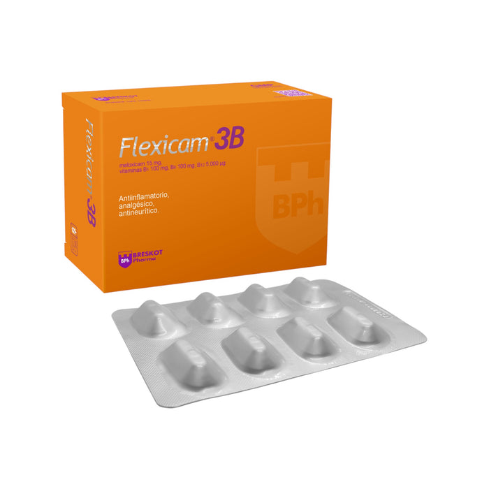 Flexicam 3B Meloxicam / Vitaminas B1 B6 B12 X Comprimido