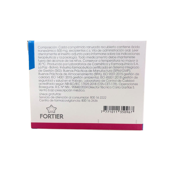 Xamic Acido Tranexamico 500Mg X Comprimido