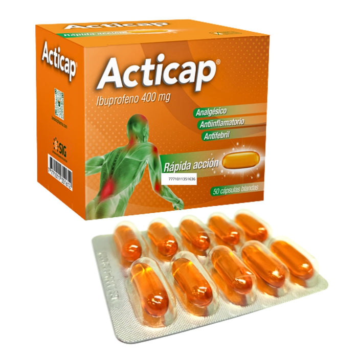 Acticap 400Mg Ibuprofeno X Capsula Blanda