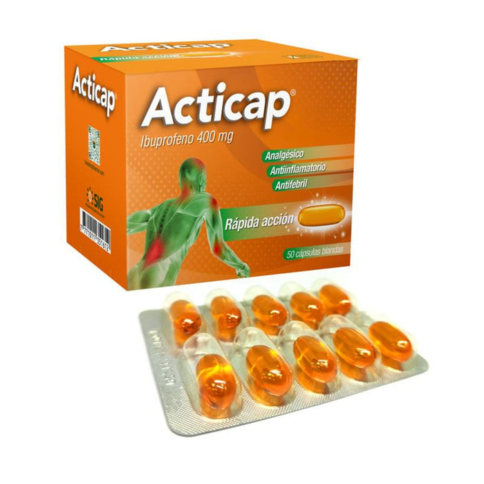 Acticap 400Mg Ibuprofeno X Cápsula Blanda