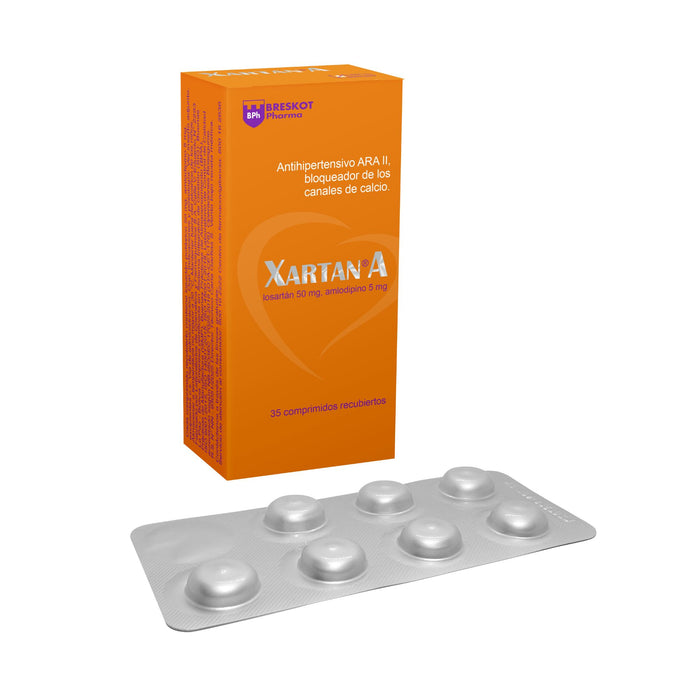 Xartan A 50Mg Losartán Y 5Mg Amlodipino X Tableta