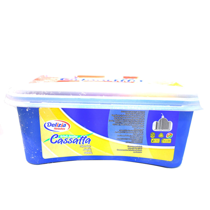 Delizia Helado Cassata Frutilla Chocolate Vainilla X 1 L