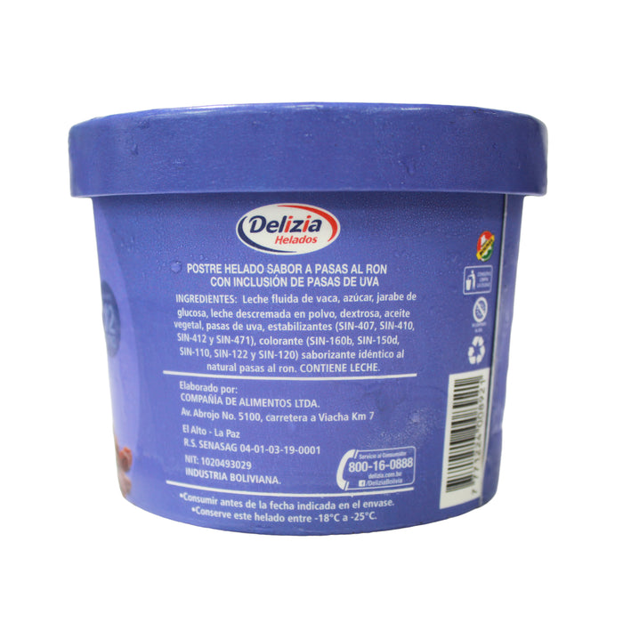 Delizia Helado Bambino Pasas Al Ron X 500Ml