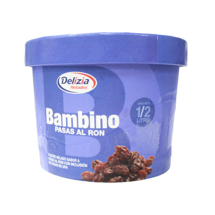 Delizia Helado Bambino Pasas Al Ron X 500Ml