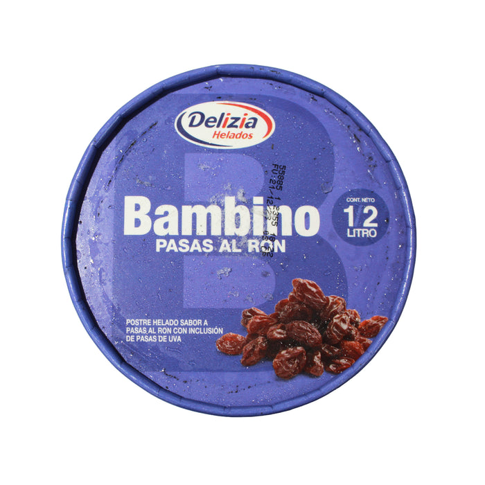 Delizia Helado Bambino Pasas Al Ron X 500Ml