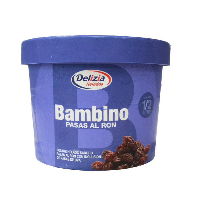 Delizia Helado Bambino Pasas Al Ron X 500Ml