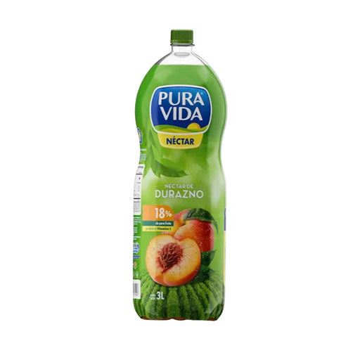 Néctar Pura Vida Durazno Con Adición De Vitamina C X 3L