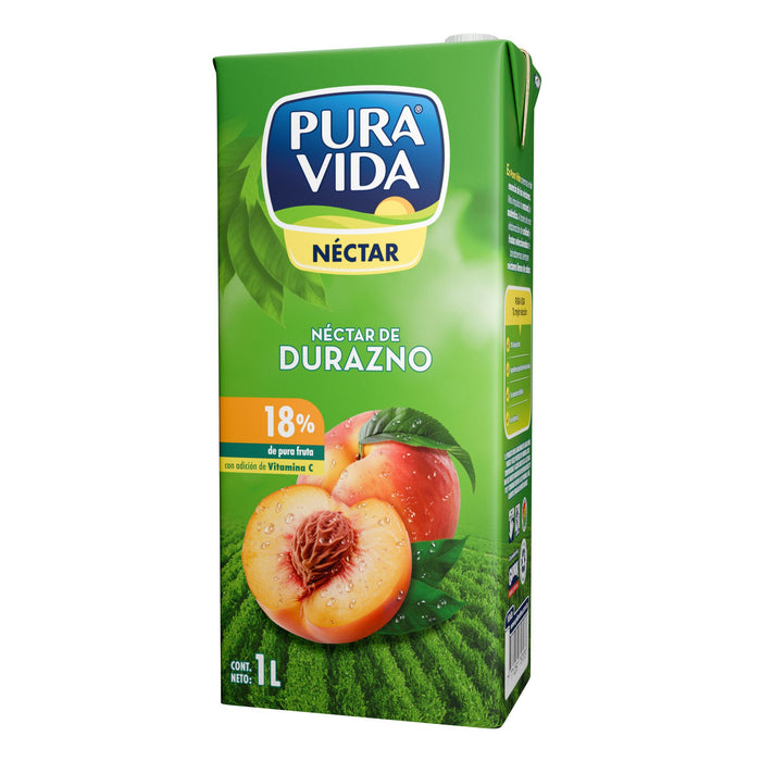 Néctar Pura Vida Durazno Con Adición Vitamina C X 1L