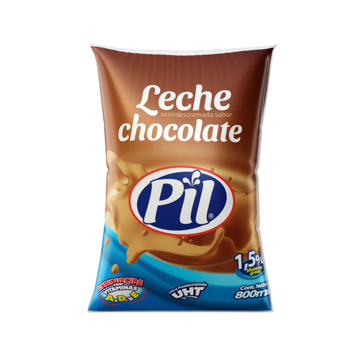 Leche Pil Semidescremada Saborizada Chocolate X 800Ml