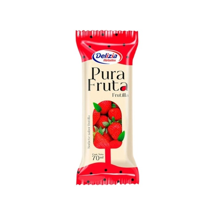 Delizia Pura Fruta Helado X 70 Ml Sabor Frutilla