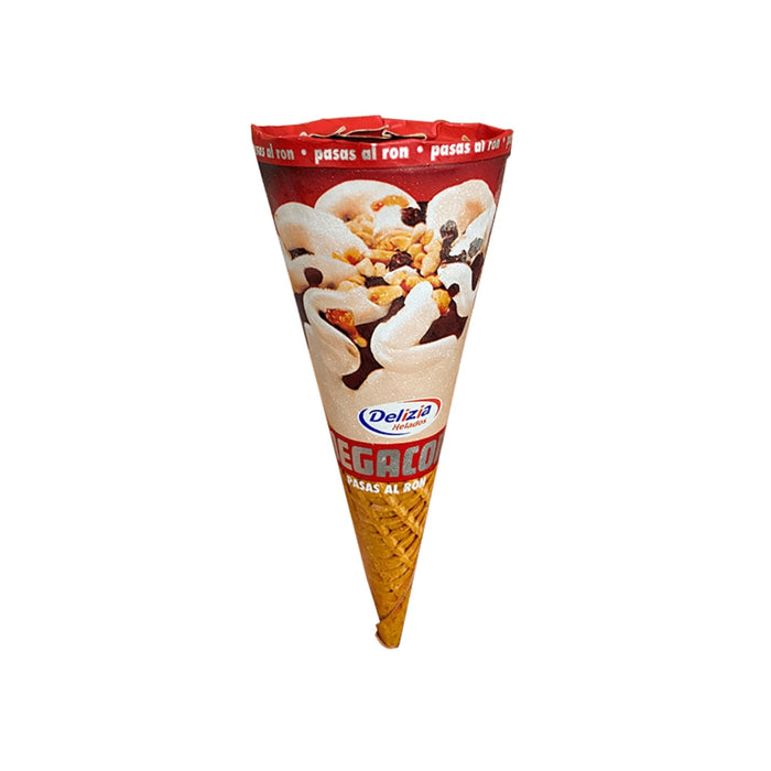 Helado Megacono De Leche Sabor Pasas Al Ron X 100Ml
