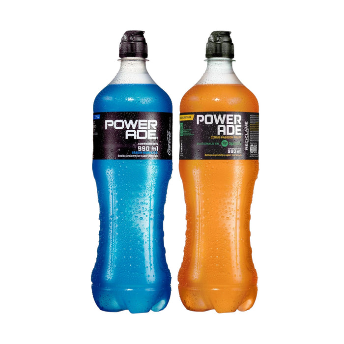 Bebida Isotónica Powerade Pack 2 Botellas Mora Azul/Citrus Passion X 990Ml
