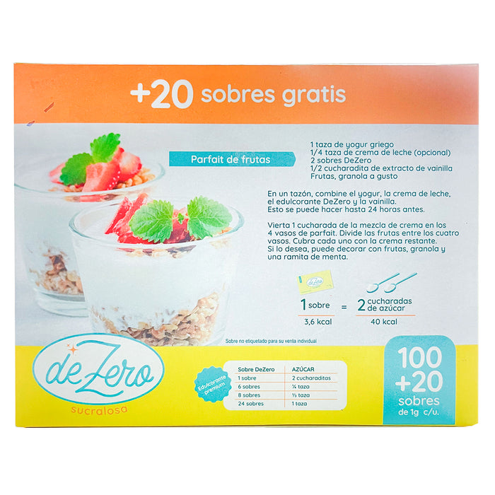 De Zero Sucralosa Polvo Caja X 120 Sobres