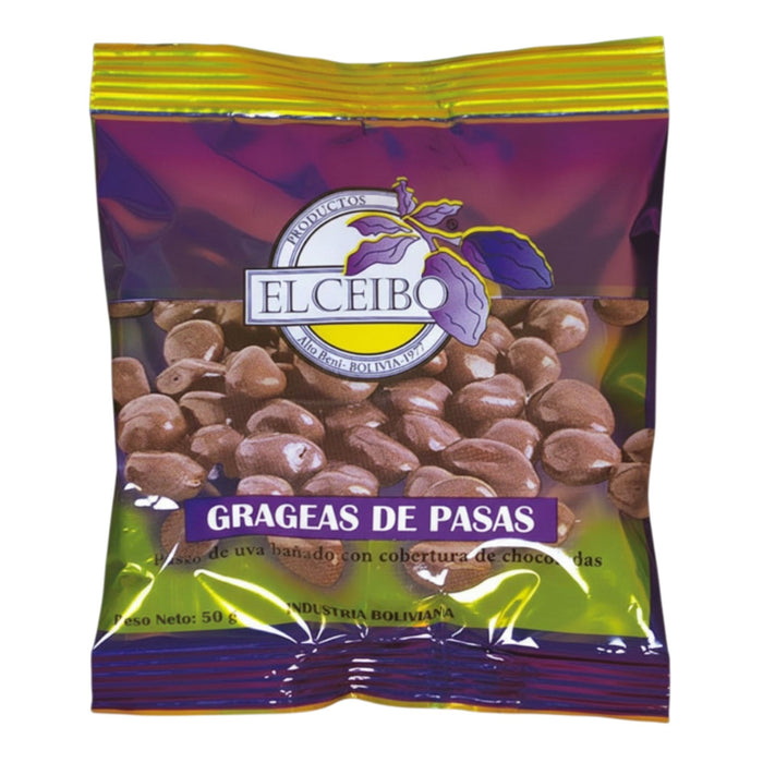 Chocolate El Ceibo Grageas De Pasas De Uva X 50G