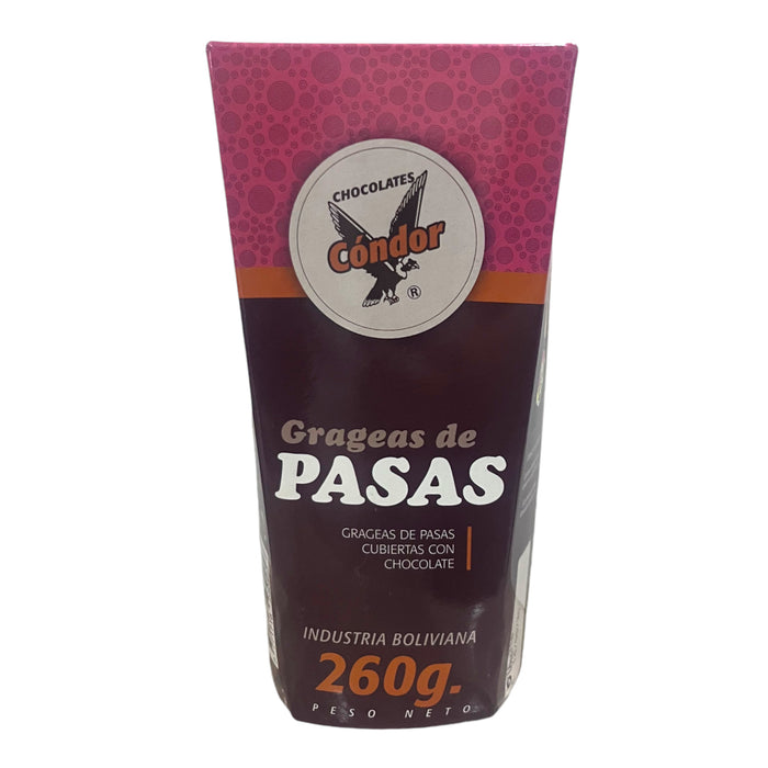 Grageas De Uvas Pasas Cubiertas Con Chocolate Condor X 60G