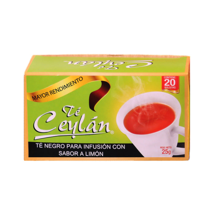 Caja de té negro Ceylan sabor Limón.