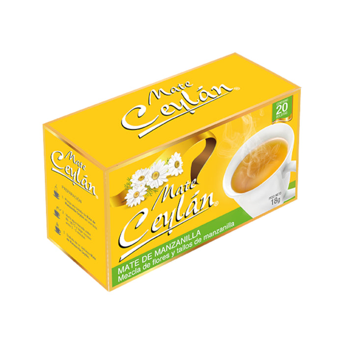 Caja de mate Ceylan sabor Manzanilla.