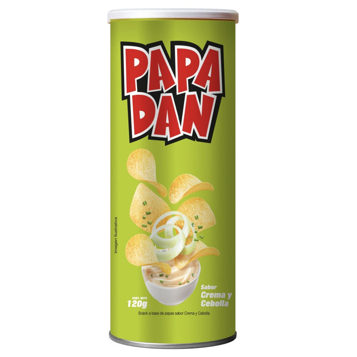 Papas Fritas Papadan Sabor Crema Y Cebolla X 120G