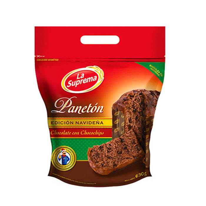 La Suprema Paneton Bolsa Chocolate Con Chocochips X 630G