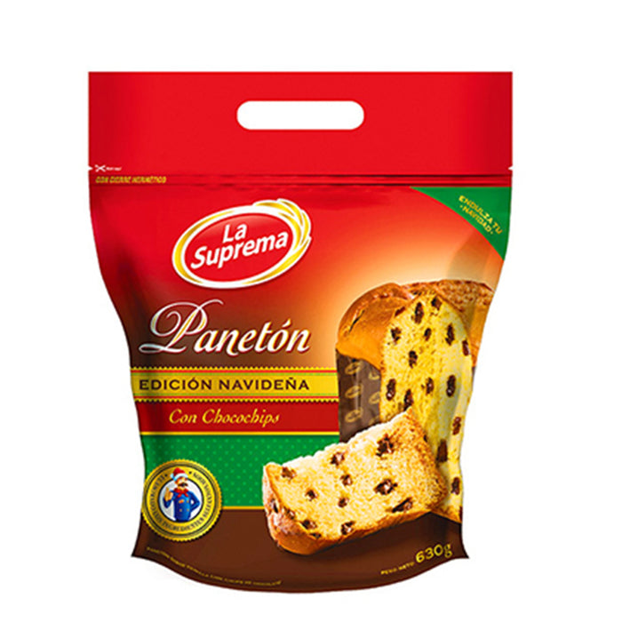 La Suprema Paneton Chocolate Chocochips Bolsa X 630G