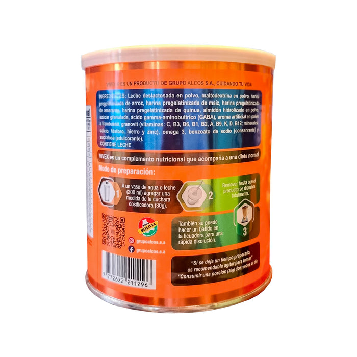 Suplemento Alimenticio Vivex Niños Sabor Frambuesa X 400G