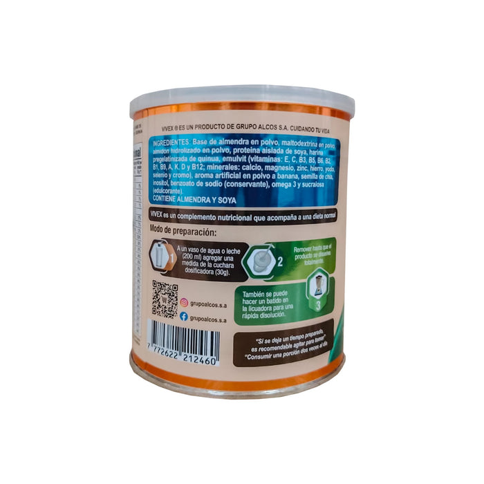 Suplemento Alimenticio Vivex Zero Azúcar Sabor Banana X 400G