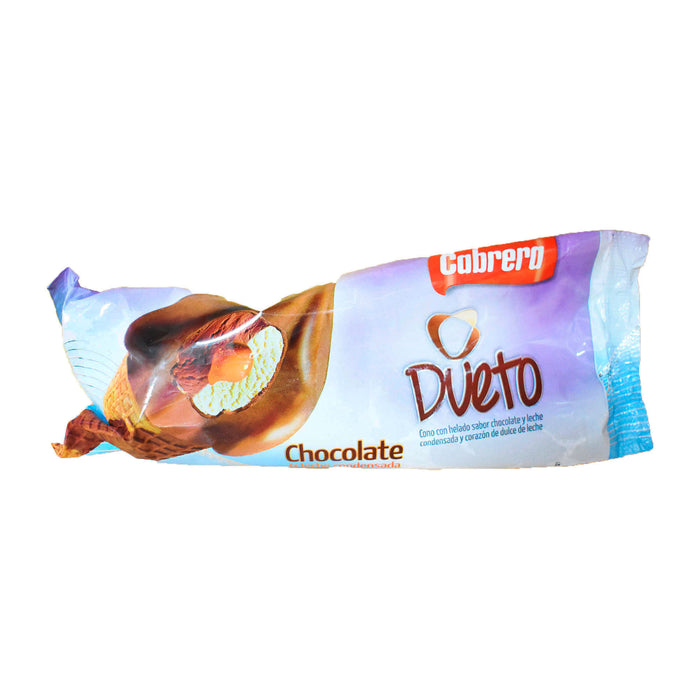 Cabrera Cono Helado Dueto Chocolate Y Leche Condensada X Unidad