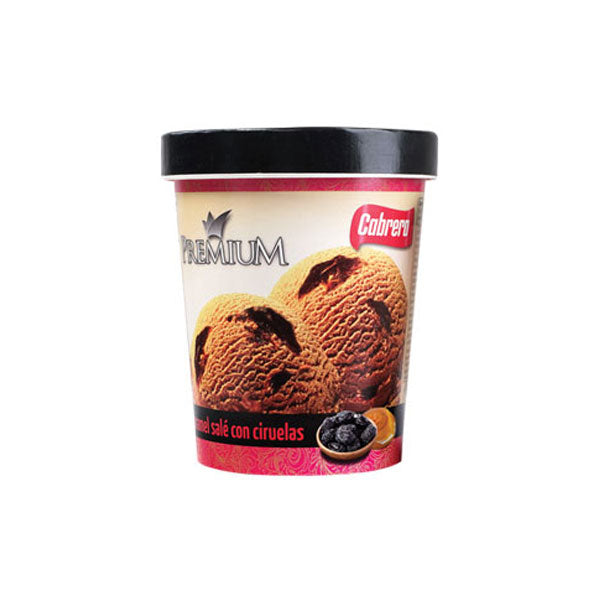 Cabrera Premium Helado Caramel Sale Con Ciruela X 1 L