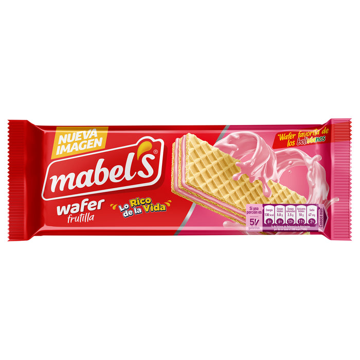 Mabels Wafer Galleta Frutilla X 107G