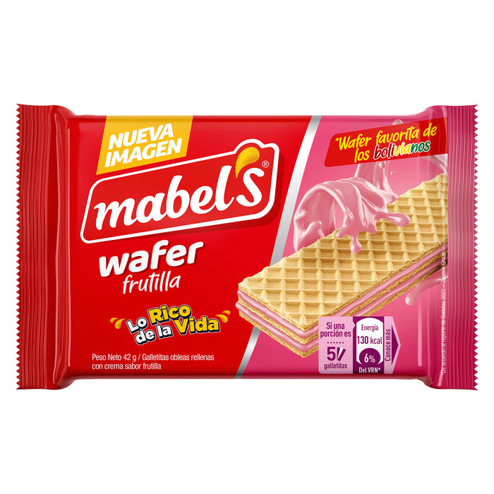 Mabels Wafer Galleta Frutilla X 42G