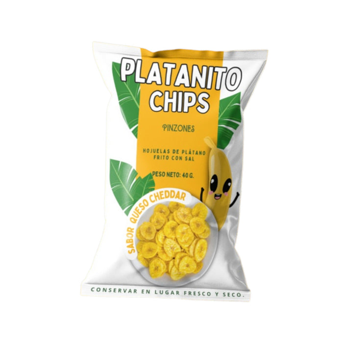 Platanito Chips Pinzones Queso Cheddar X 40G