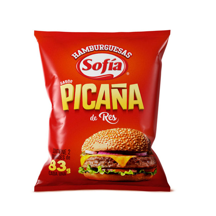 Hamburguesa Picana De Res Sofía Sachet 83G 2 Unidades