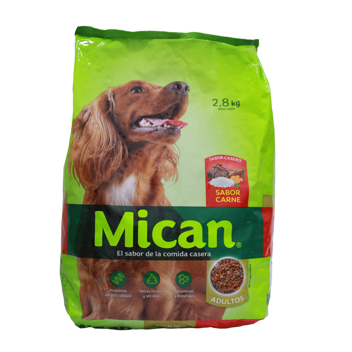Alimento Canino Adultos Mican Sabor Carne X 2.8Kg