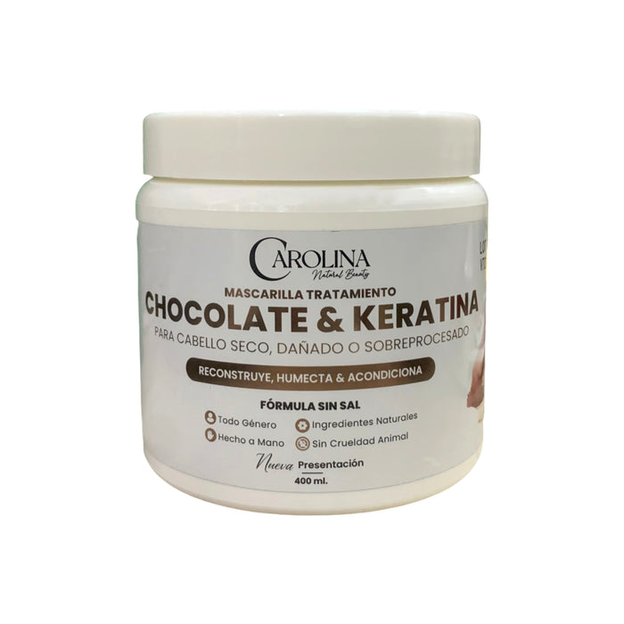Mascarilla Carolina Hair Beauty Chocolate / Keratina X 400Ml