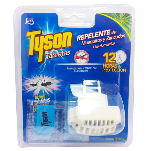 Tyson Repelente Electrico Mas 4 Tabletas X Blister