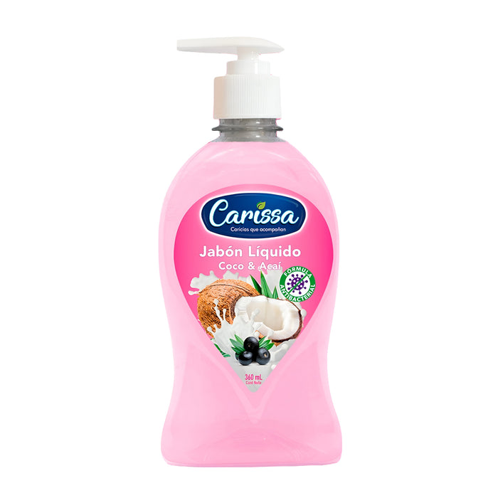 Jabón Liquido Carissa Coco Y Acai Con Dosificador X 360Ml