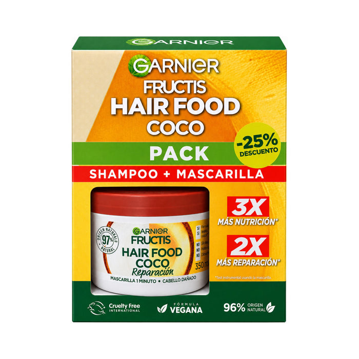 Pack Garnier Fructis Hair Food Coco Shampoo 300Ml + Mascarilla 350Ml
