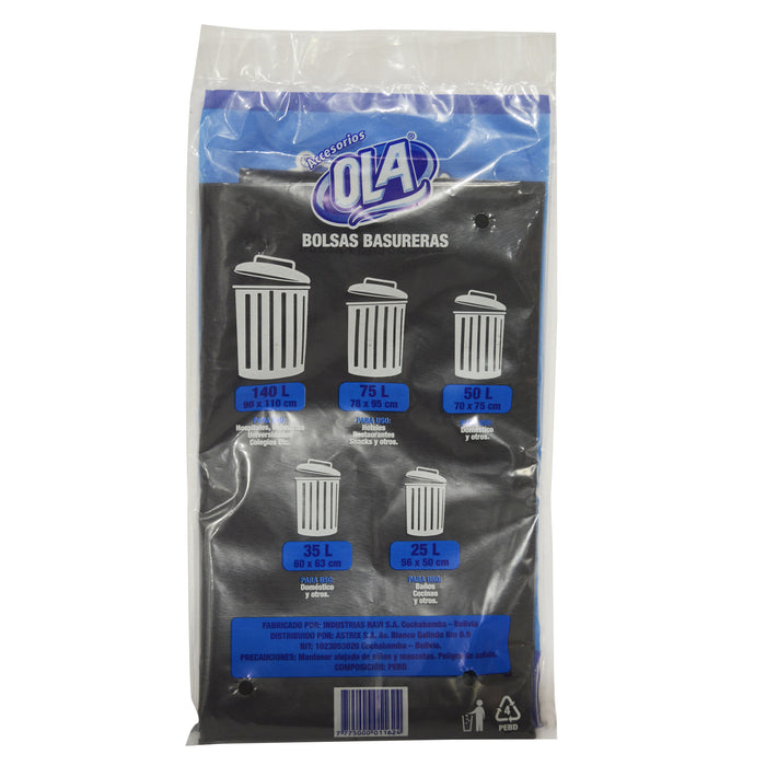 Ola Bolsas Basureras X 10 Unidades 56X50cm X 25 L