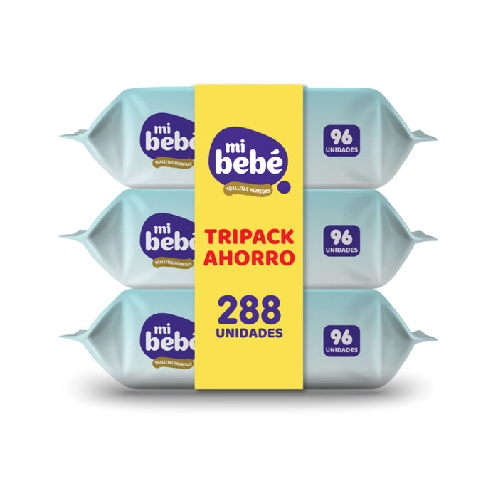 Tripack Toallitas Humedas Mi Bebe 3 X 96 Unidades