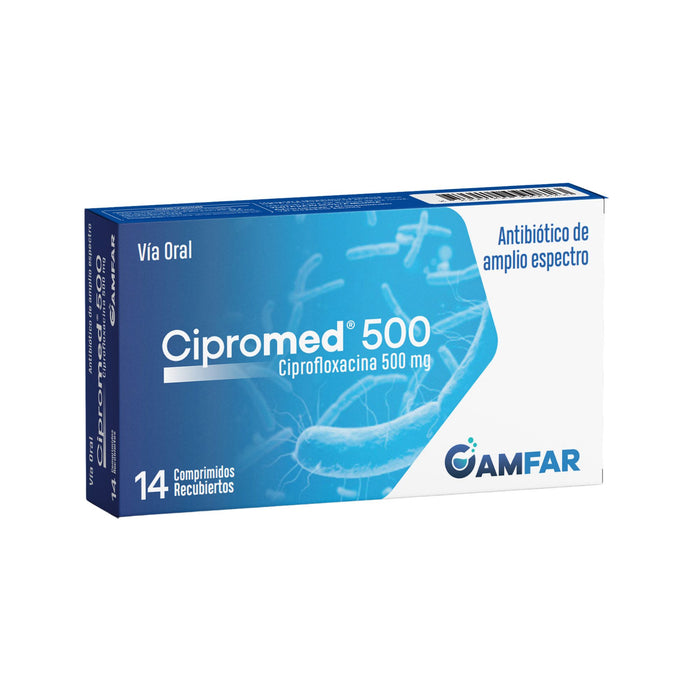 Cipromed Ciprofloxacina 500Mg X Comprimido Recubierto