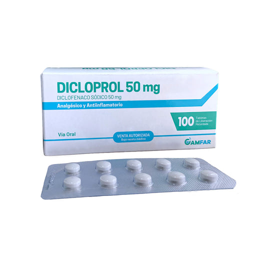 Dicloprol 50Mg Diclofenaco X 100 Tabletas