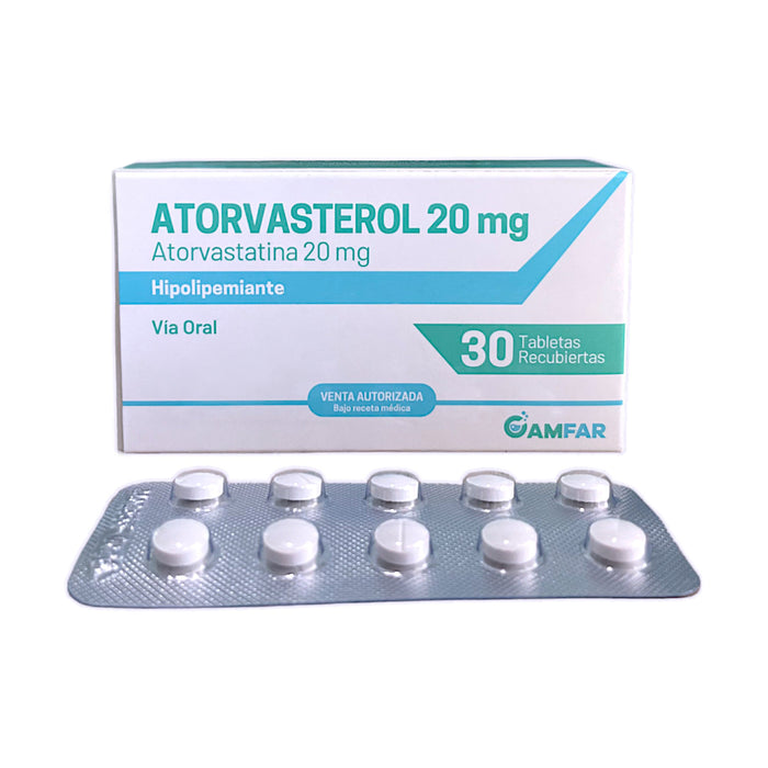Atorvasterol 20Mg Atorvastatina X 30 Tabletas