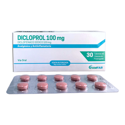 Dicloprol 100Mg Diclofenaco X 30 Tabletas