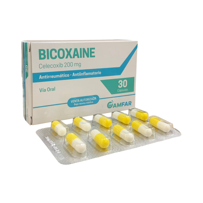Cápsula de Celecoxib Bicoxaine 200mg.