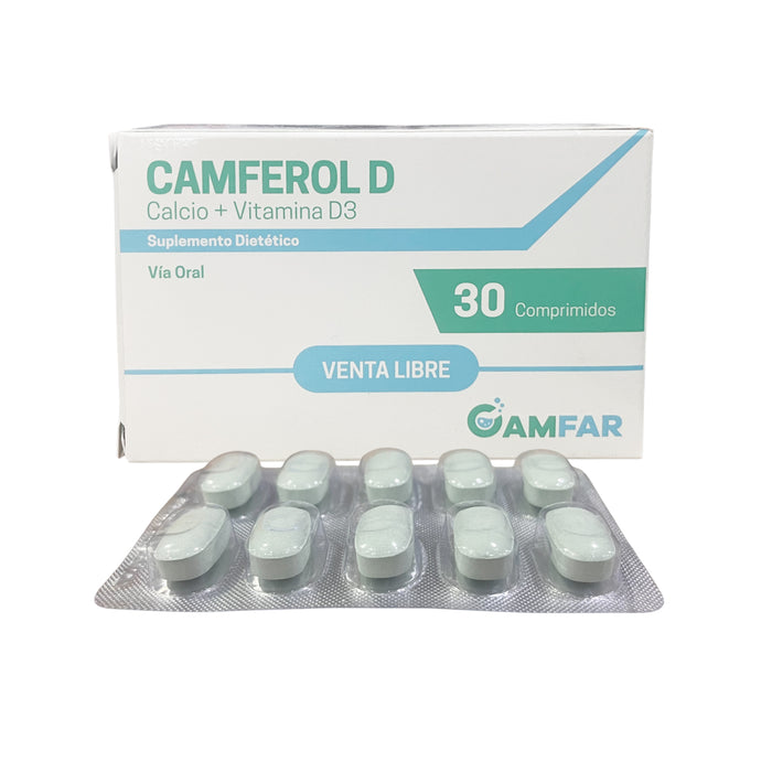 Camferol D Calcio + Vitamina D3 X Comprimido
