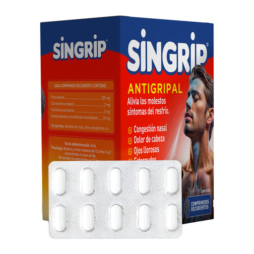 Comprimido individual de Antigripal Singrip.