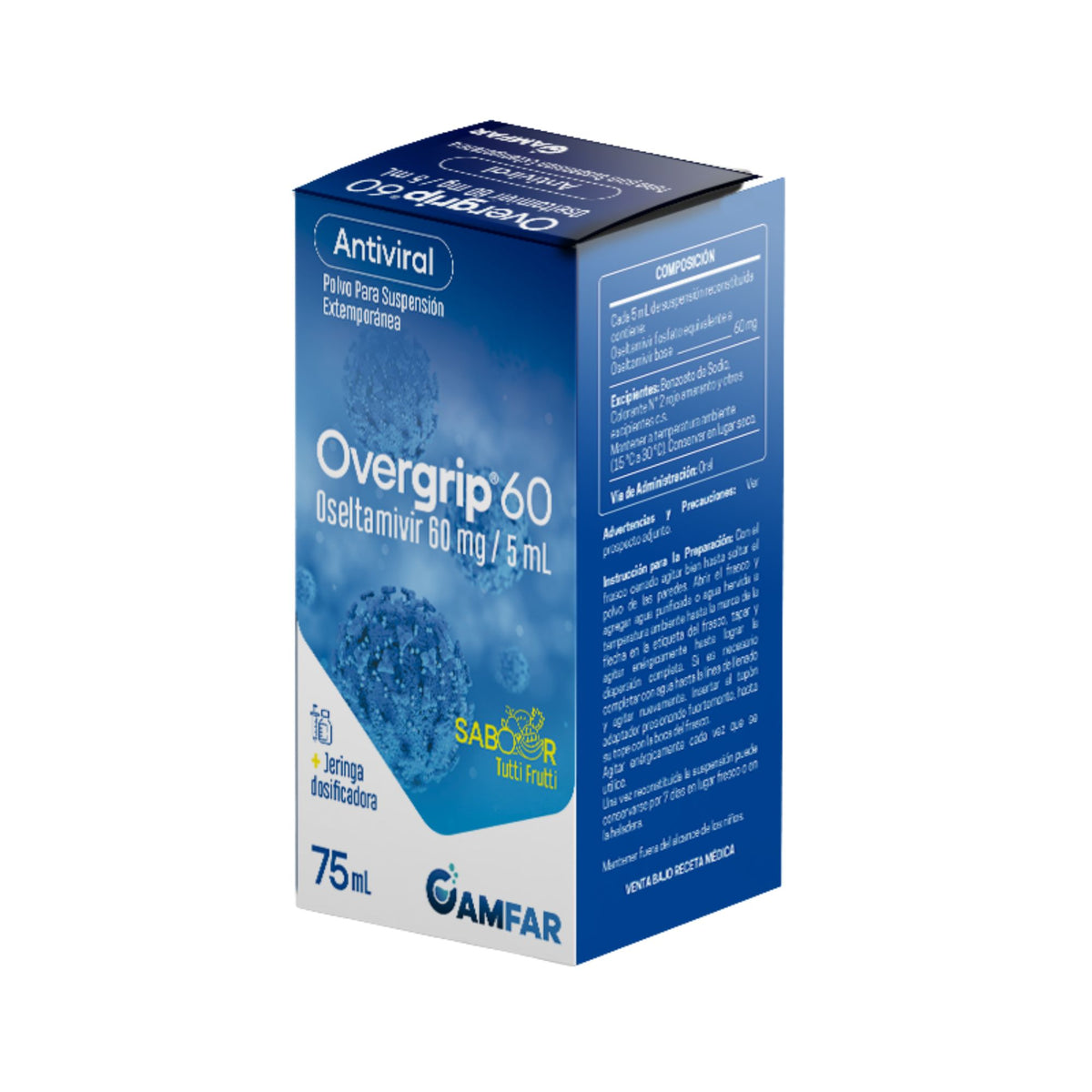 Overgrip 60Mg/5Ml Oseltamivir Suspensión X 75Ml— Farmacorp