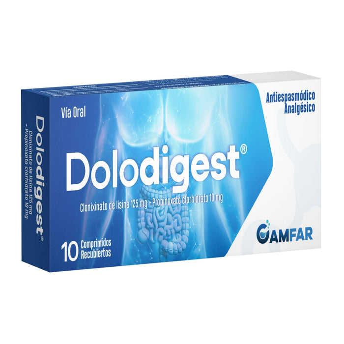 Dolodigest 125Mg Clonixinato /10Mg Propinoxato X Comprimido
